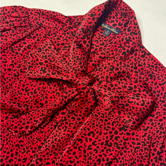 Brooks Brothers Tops - Brooks Brothers Red and Black Leopard Print Top